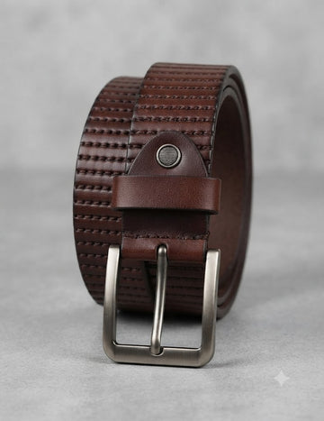 Tusker RidgeCraft Genuine Buffalo Leather Belt for Men – Brown