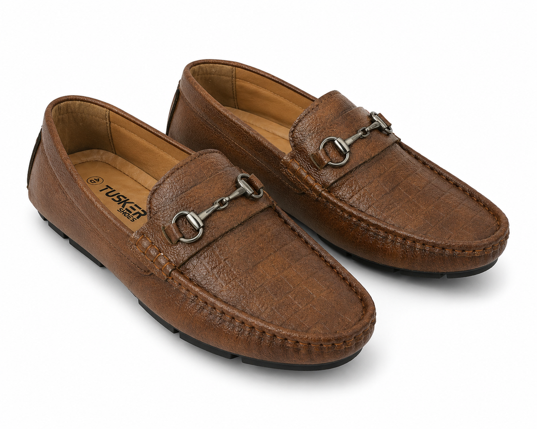 Tusker Milano Horsebit Driving Loafer – Vintage Walnut Brown