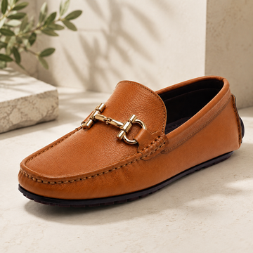 Tusker Verona | Men's Premium Tan Horsebit Loafers