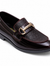Tusker Shoes Noir Kids Black Patent Faux Leather Formal Loafers