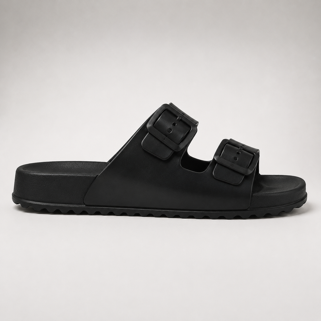 Tusker UrbanEase EVA Comfort Sandals | Buckle-Style Cushioned Slides | Waterproof – Black