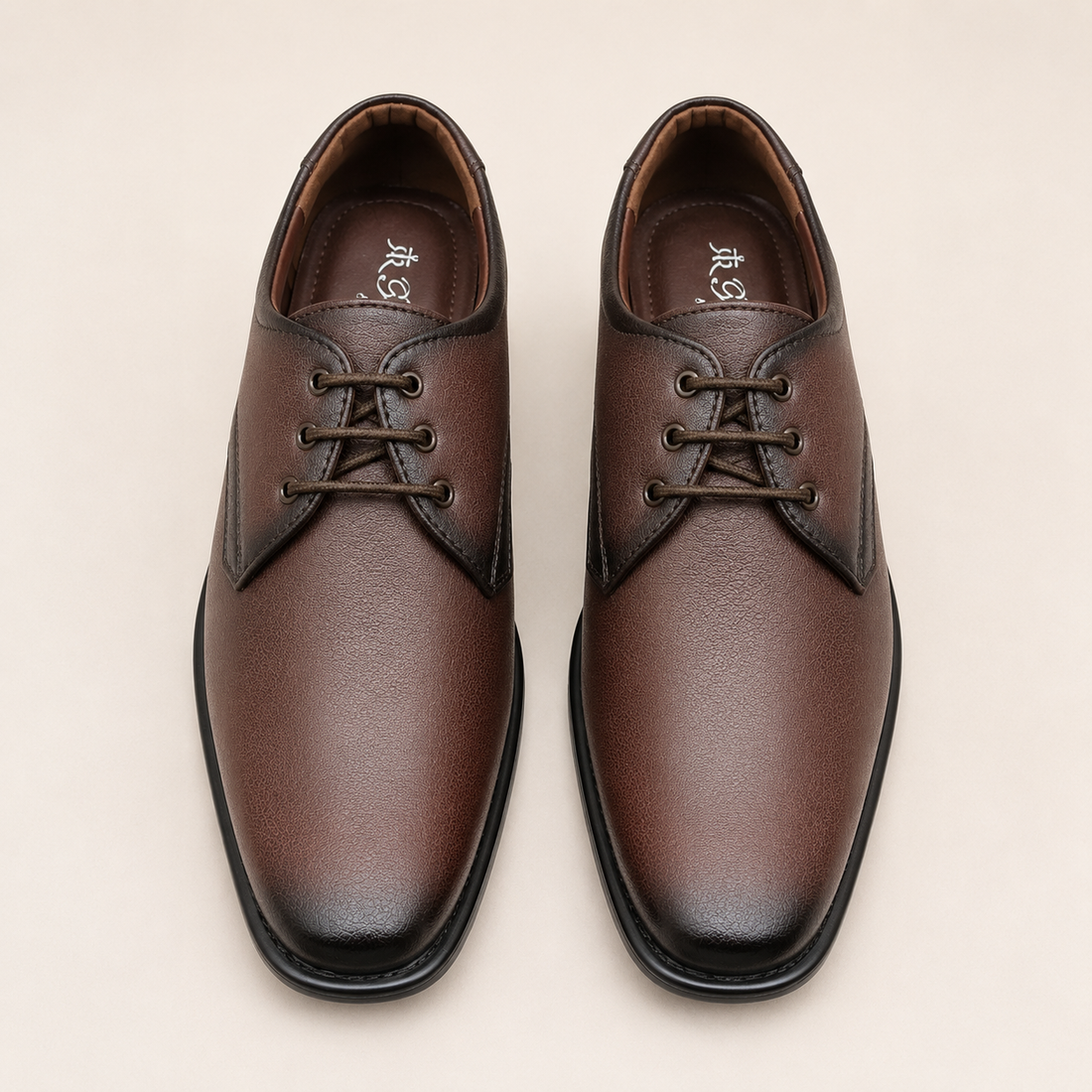 Men’s Coffee Brown Formal Shoes | Premium Non-Shrinking PU Lace-Up