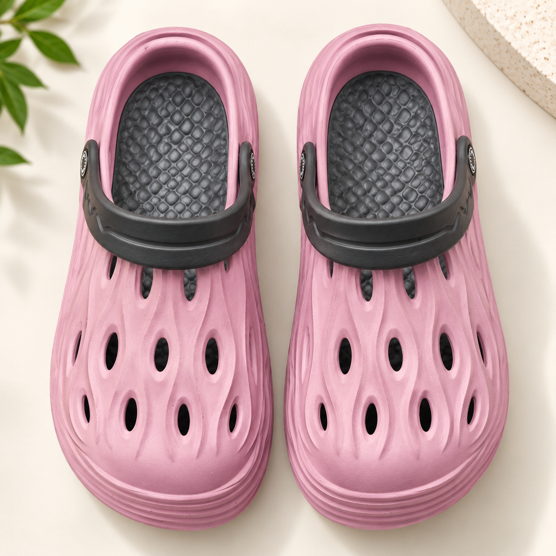 Rose Ripple | Imported Women’s Onion Pink Comfort Clogs Imported