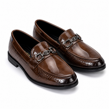 Tusker Shoes Junior Signature Kids Premium Patent Horsebit Loafers – Formal Slip-On Dress Shoes
