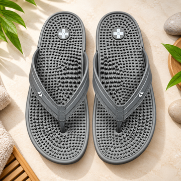 Acupressure Comfort | Women’s German Technology Massage Slippers – Grey