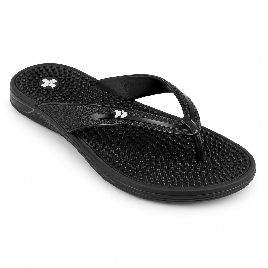 Tusker Women's Acupressure EVA Flip Flops – Lightweight Comfort Slippers | Black