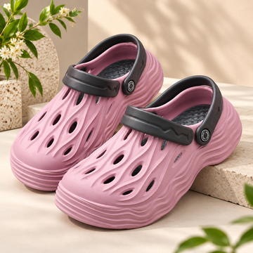 Rose Ripple | Imported Women’s Onion Pink Comfort Clogs Imported