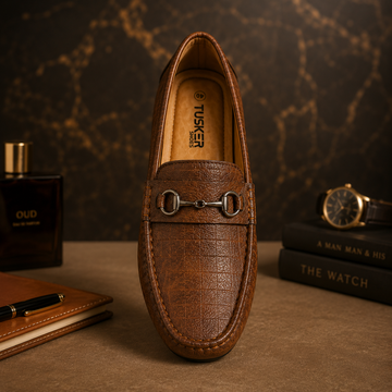 Tusker Milano Horsebit Driving Loafer – Vintage Walnut Brown